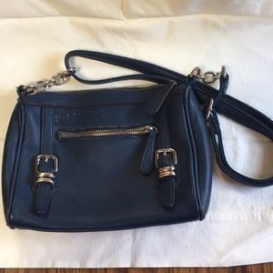 Charming Charlie navy leather purse